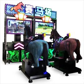 La macchina della galleria di corsa di cavalli della vetroresina del metallo/va va macchina di video gioco della puleggia tenditrice